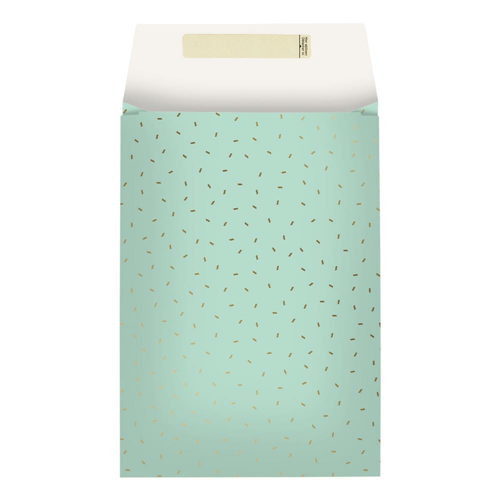 Geschenkbeutel „Care“ 17,5x4x25 + 6cm grün hell