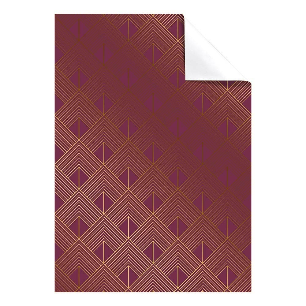 Geschenkpapier-Bogen „Oreste“ 100x70cm bordeaux