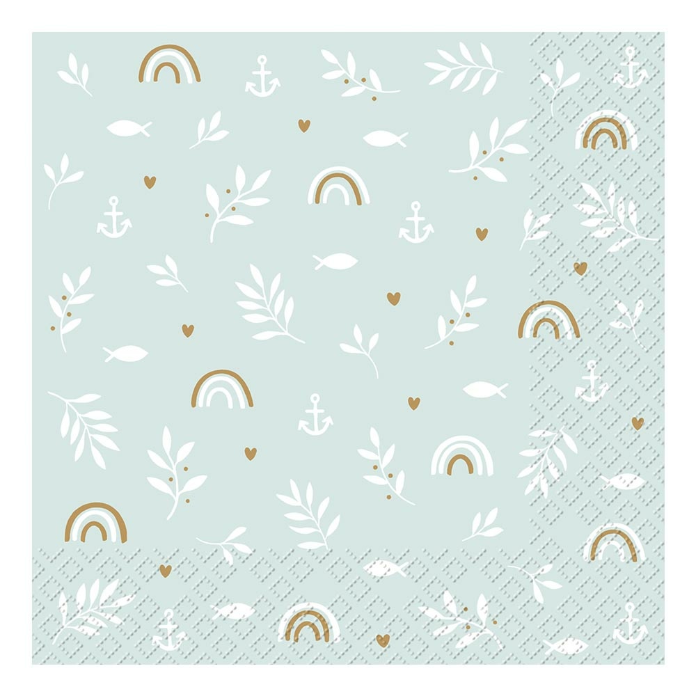 Serviette „Seasta“ 33x33cm blau hell