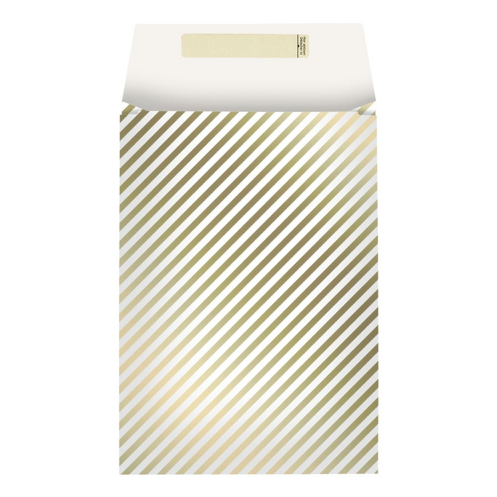 Geschenkbeutel „Stribe“ 17,5x4x25 + 6cm gold