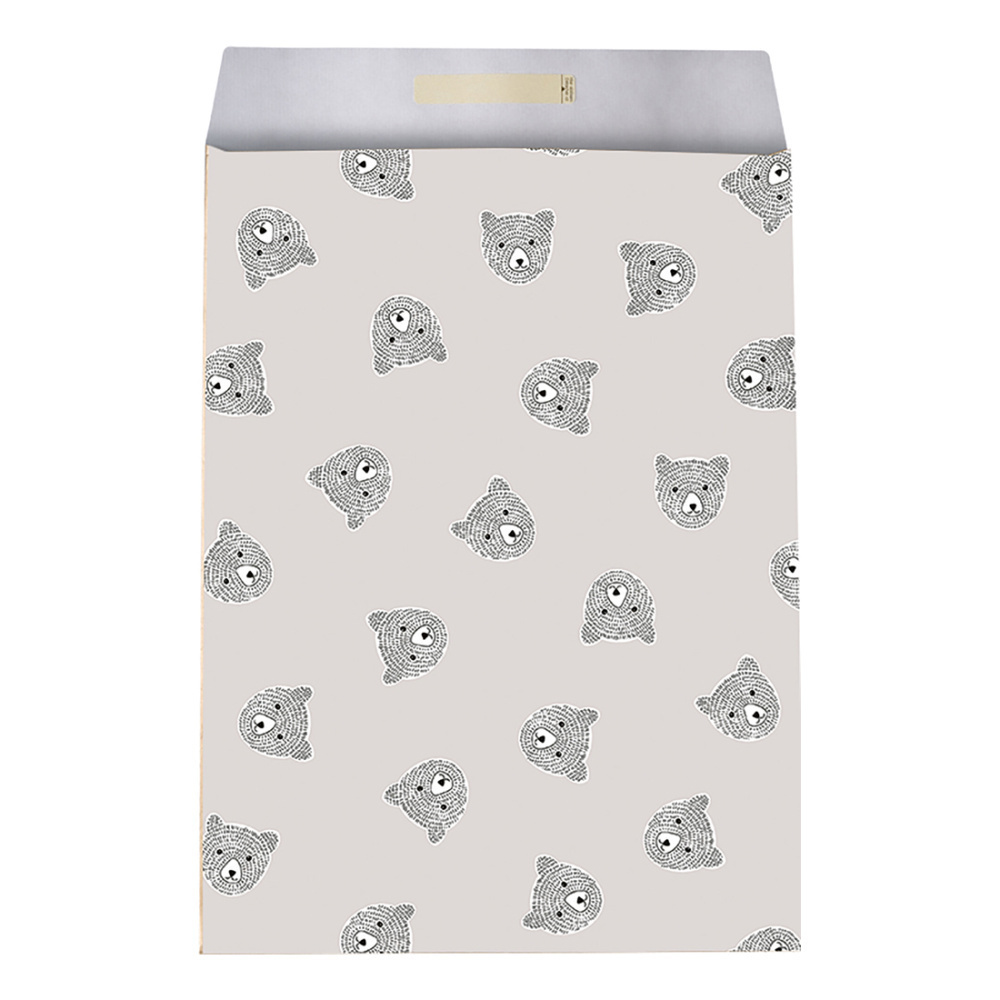 Geschenkbeutel „Rollo“ 32x6x43 + 6cm grau hell