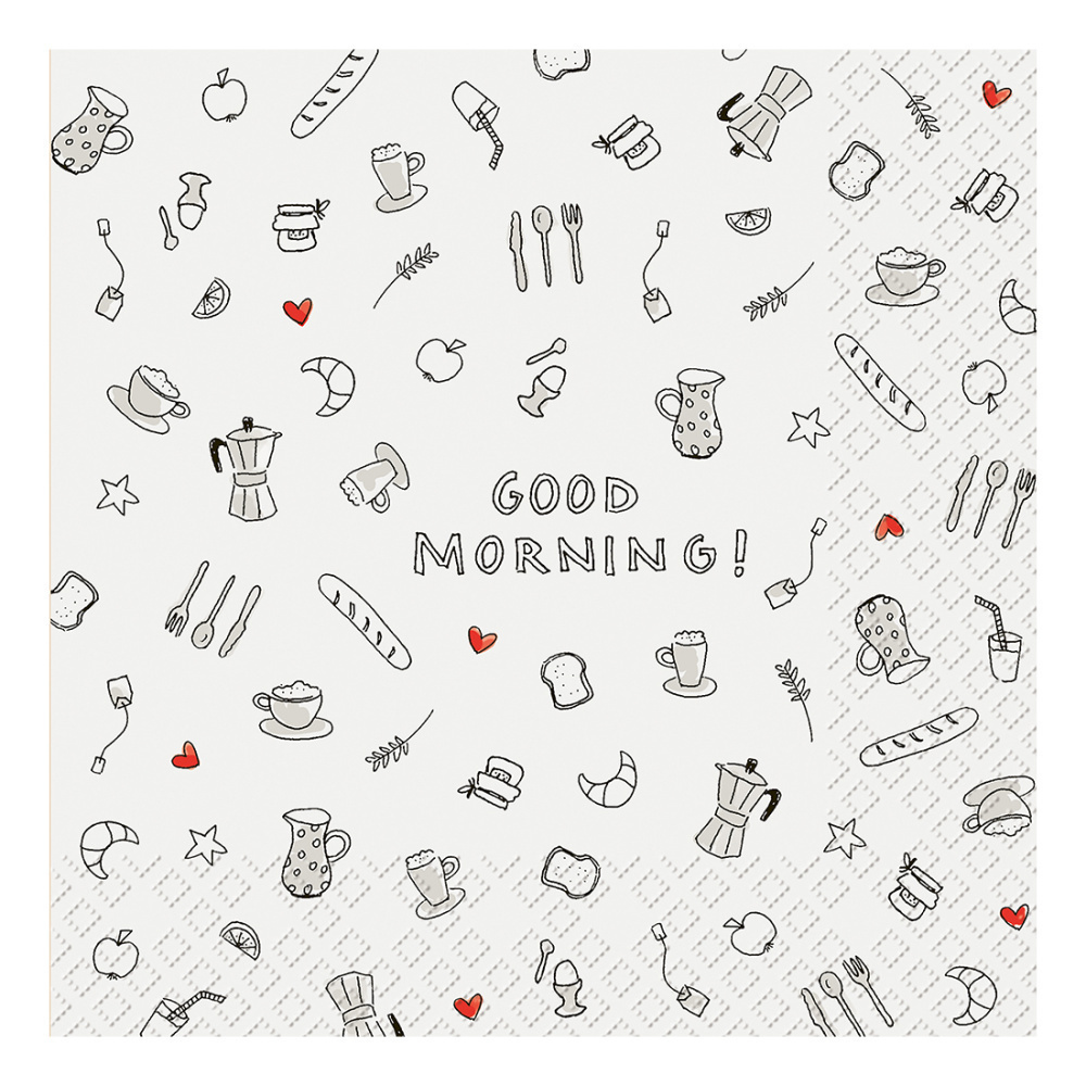 Servietten „Godot“ 33x33cm weiss