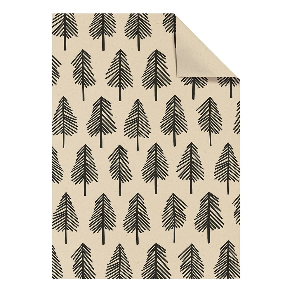 Geschenkpapier-Bogen "Weren" 100x70cm schwarz