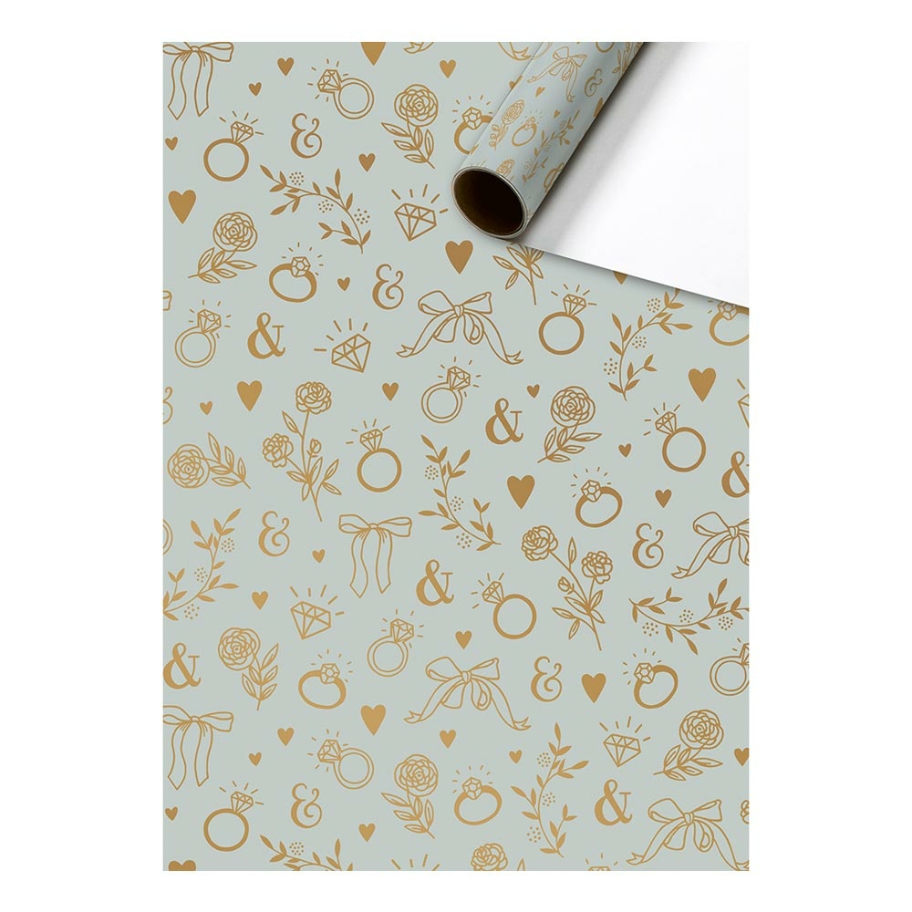 Geschenkpapier „Adelia“ 70x200cm blau hell