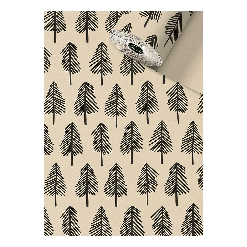 Geschenkpapier-Sécaré Rolle "Weren" 0,7x150m schwarz