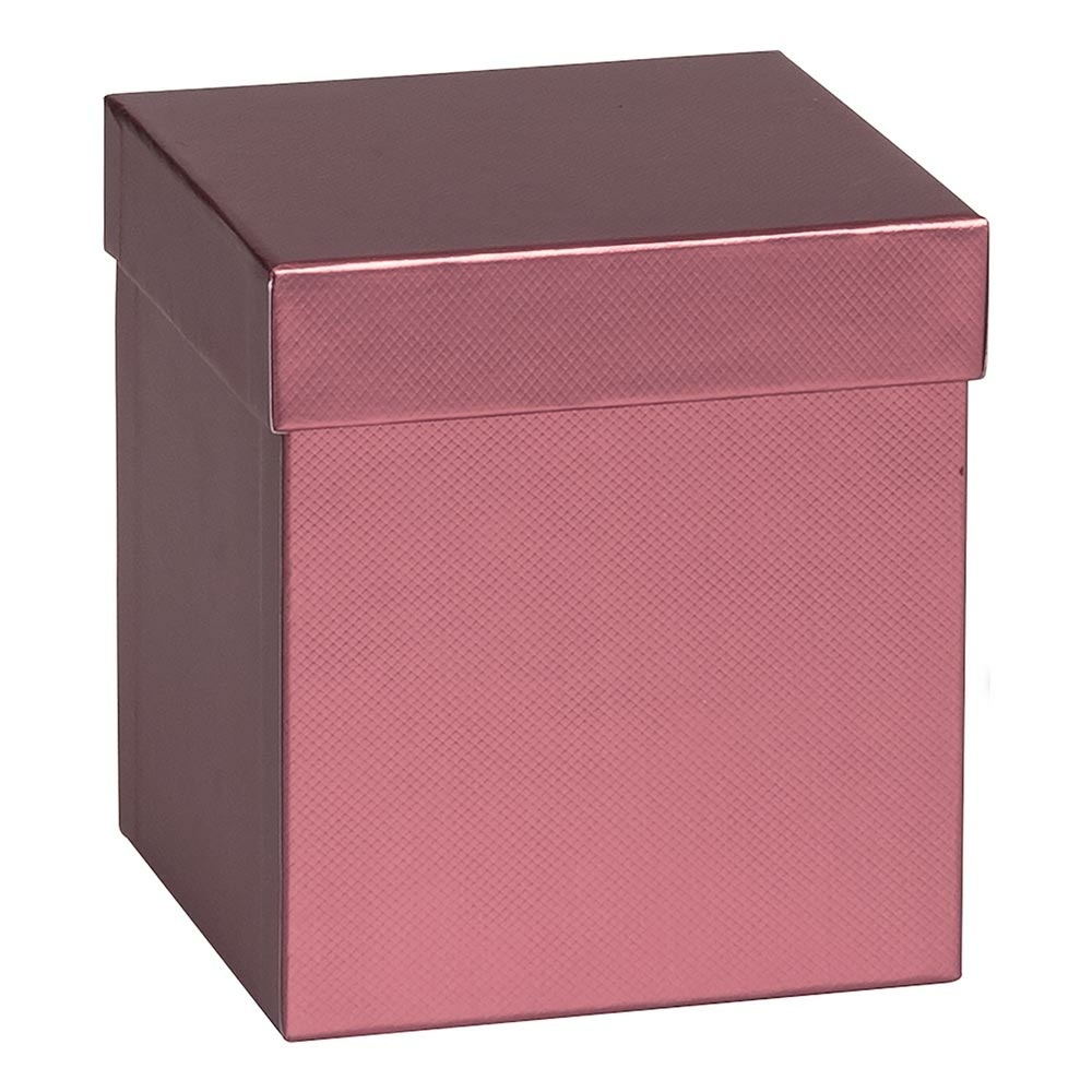Geschenkbox „Sensual Colour“ 11x11x12cm bordeaux