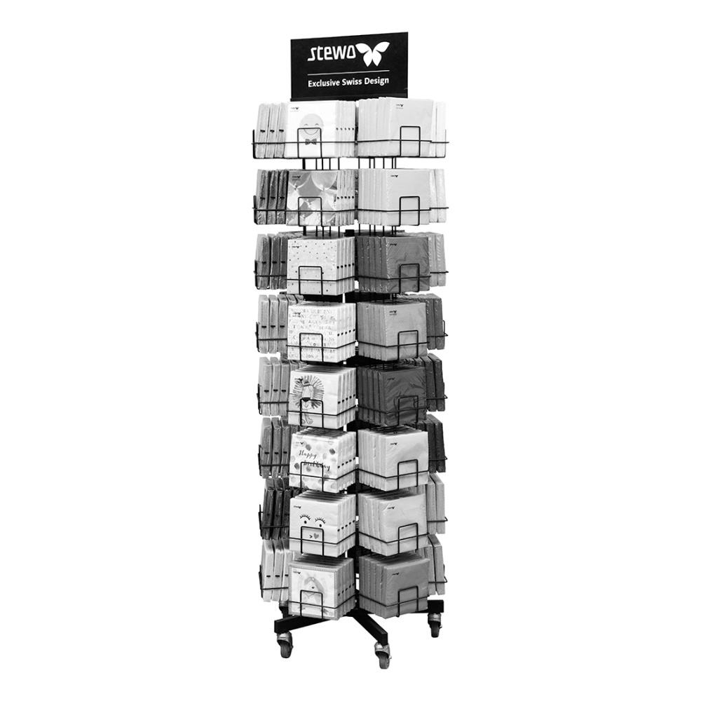 Servietten Drehdisplay gross schwarz