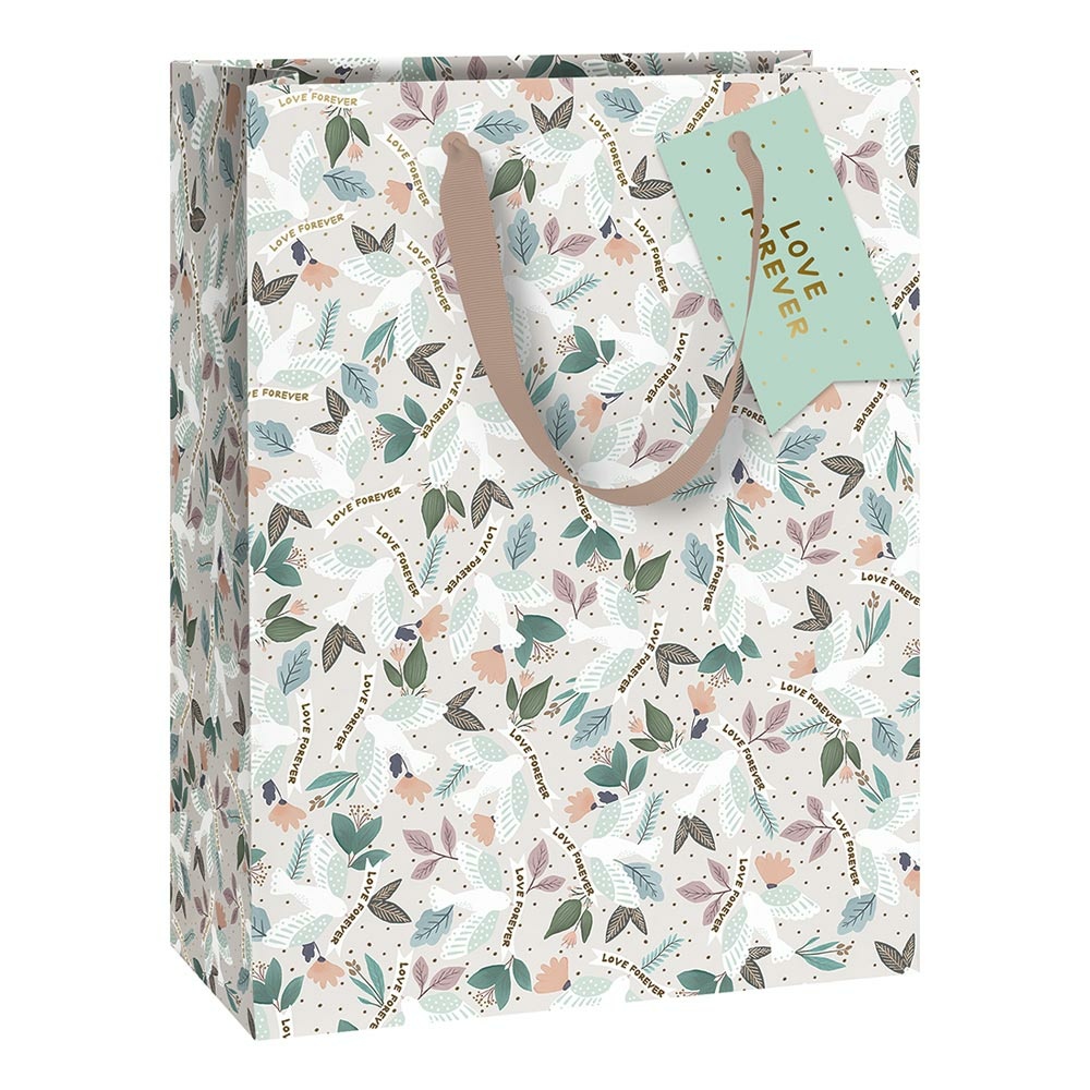 Geschenktasche „Duva“ 23x13x30cm grau hell