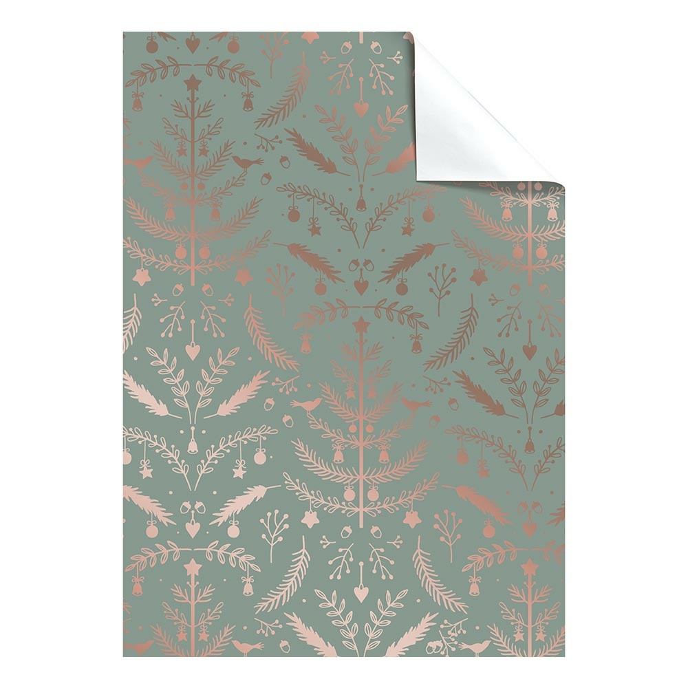 Geschenkpapier-Bogen "Baku" 50x70cm olive