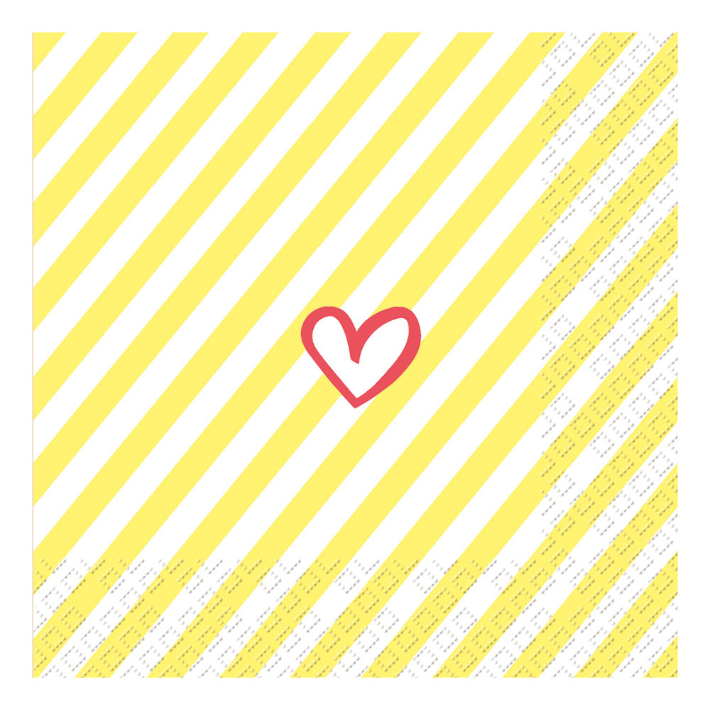 Servietten „Colette“ 33x33cm gelb