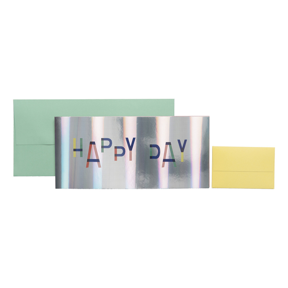 Geldgeschenkkarte „Nica“ 11x23cm silber