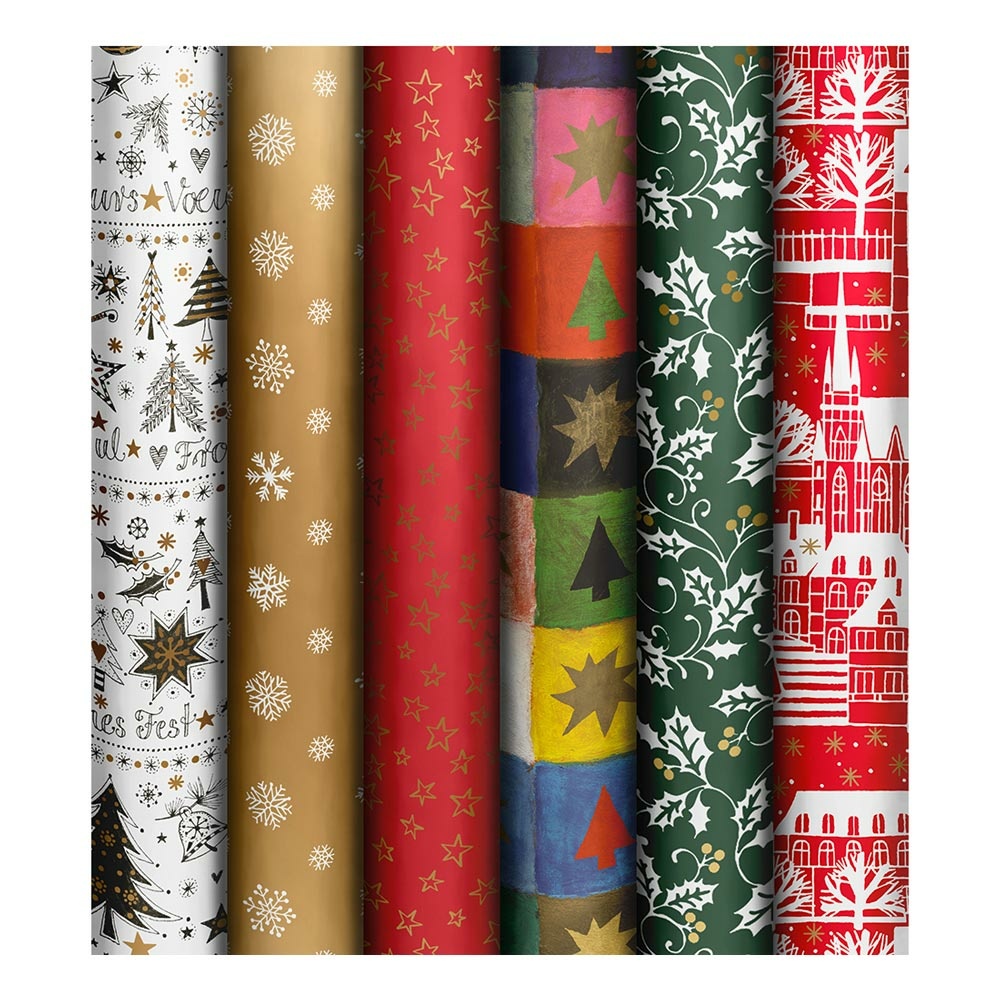 Geschenkpapier-Sortierung "Basic Christmas" 70x200cm 