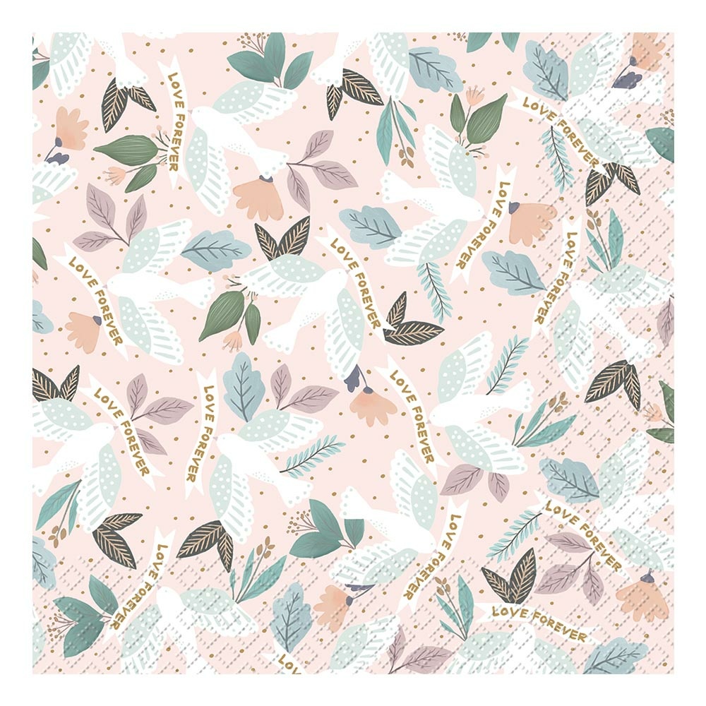 Serviette „Duva“ 33x33cm grau hell