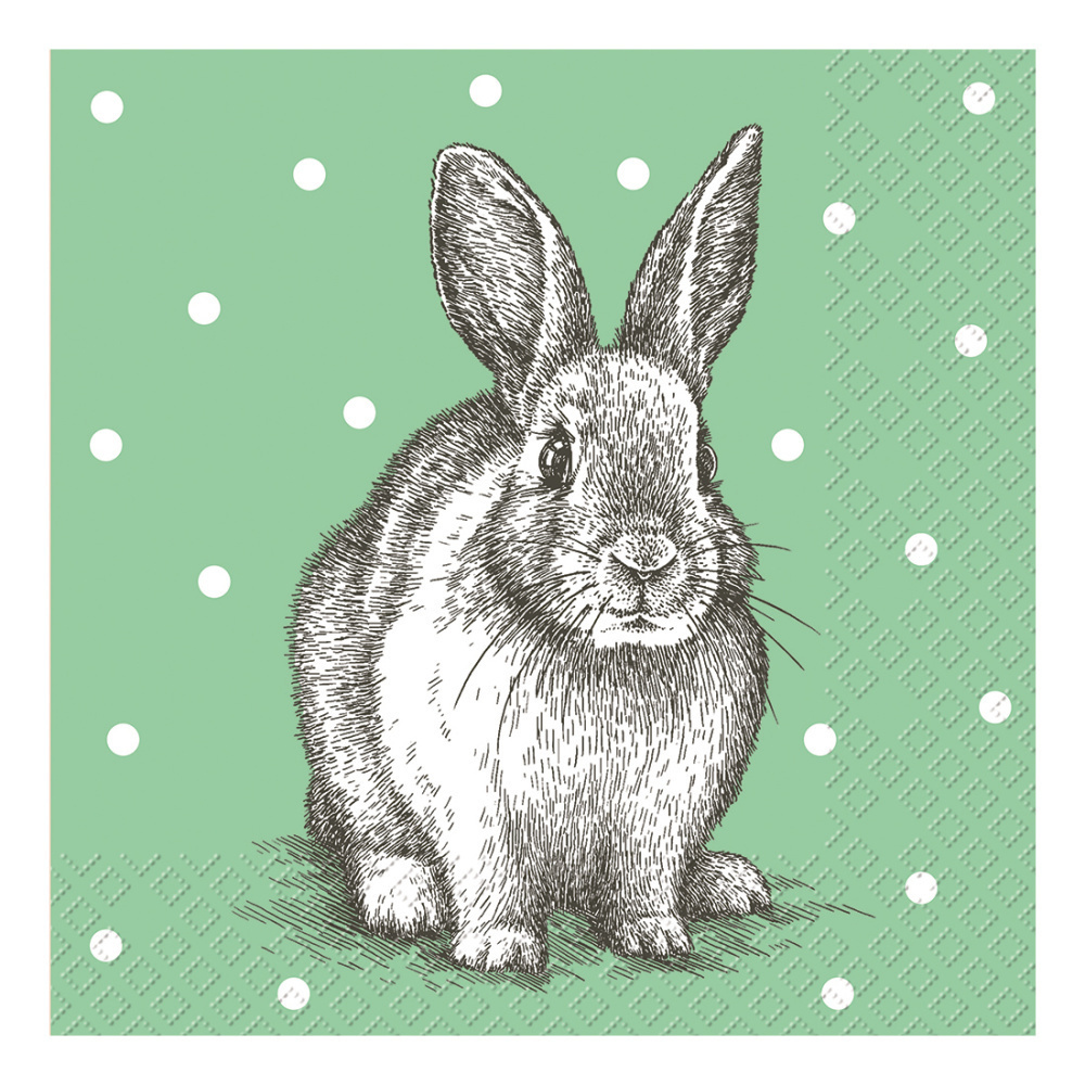 Servietten „Leroy“ 33x33cm grün hell