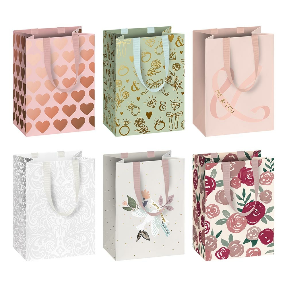 Geschenktasche „Duva“ 10x8x14cm grau hell