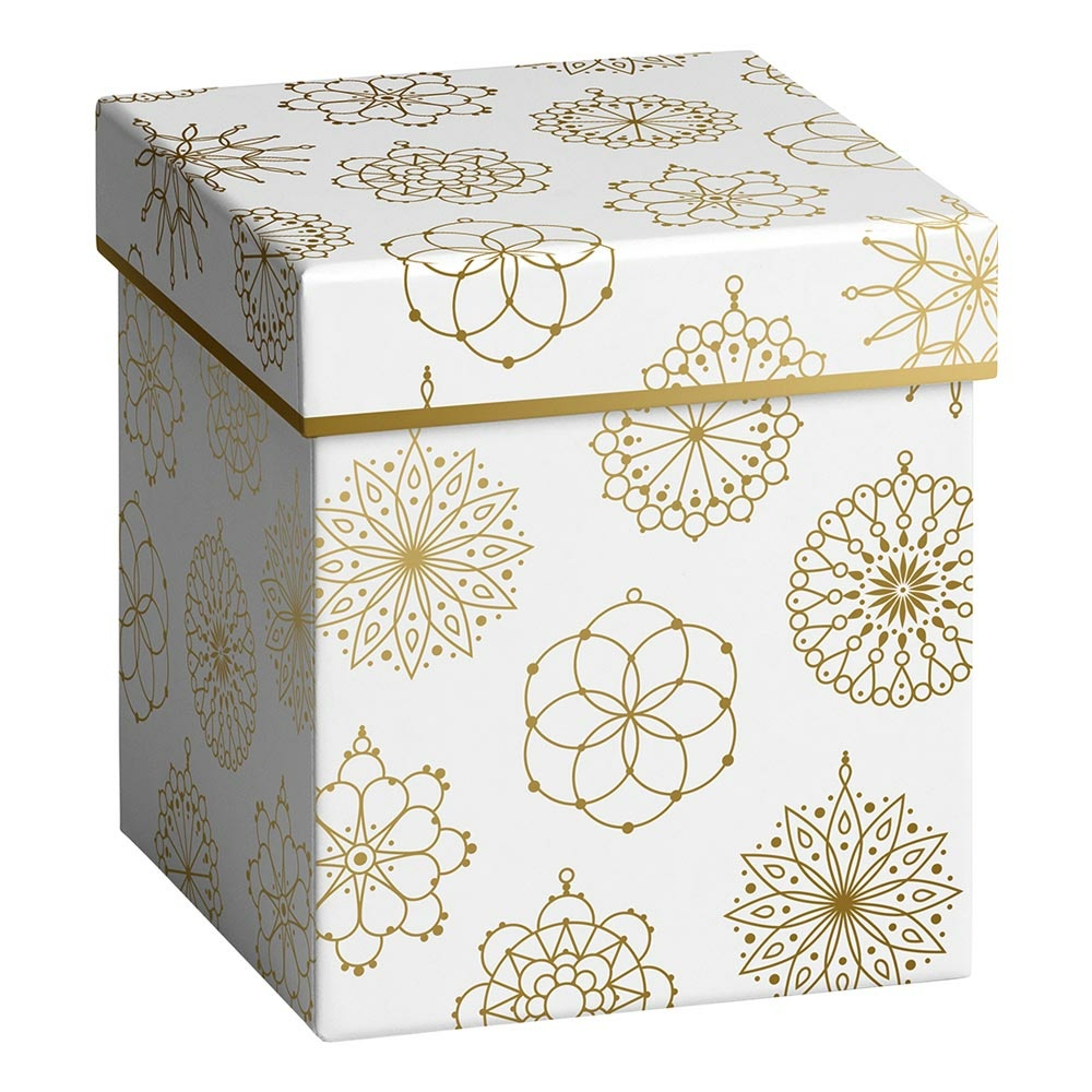 Geschenkbox "Jamila" 11x11x12cm weiss 