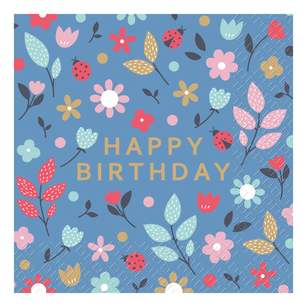 Servietten „Benice“ 33x33cm blau