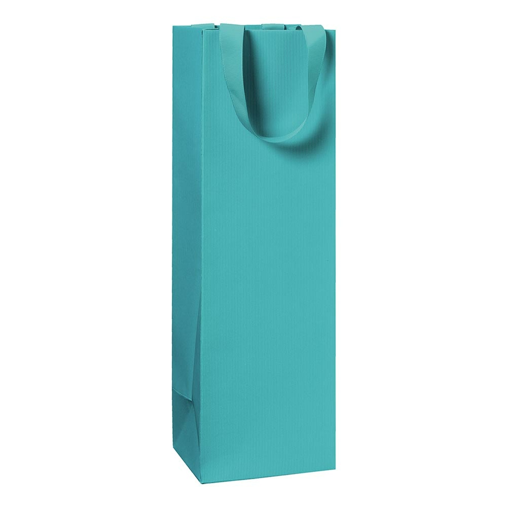 Flaschentasche „One Colour“ 11x10,5x36cm türkis