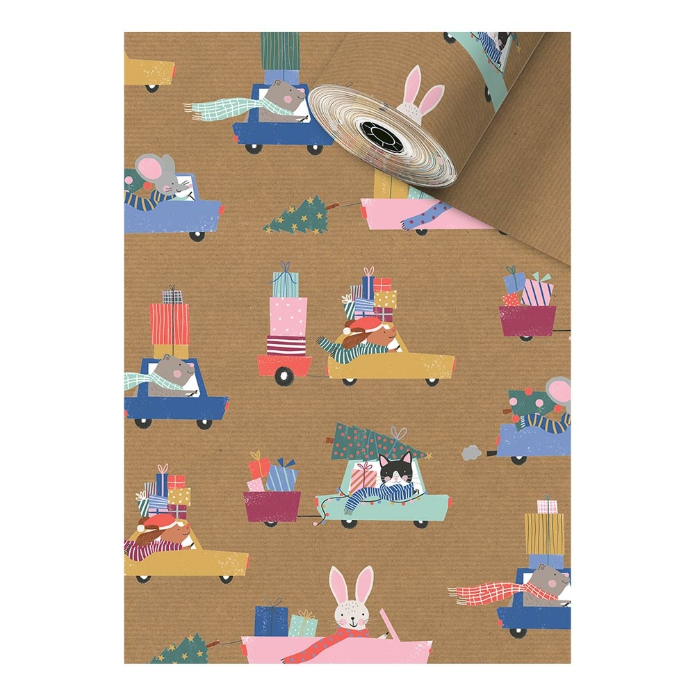 Geschenkpapier-Sécaré Rolle "Maurin" 0,5x250m blau