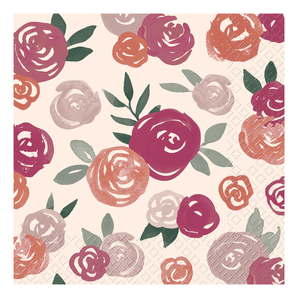 Servietten „Aliza“ 33x33cm rosa