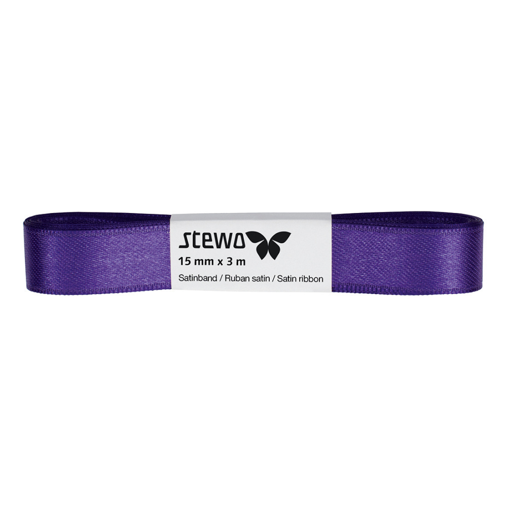 Satin Strängchen 15mmx3m violett