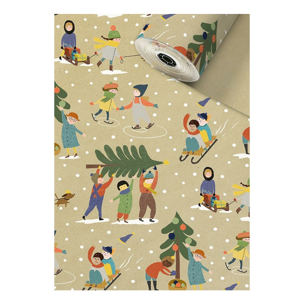 Geschenkpapier-Sécaré Rolle "Juma" 0,3x150m rot