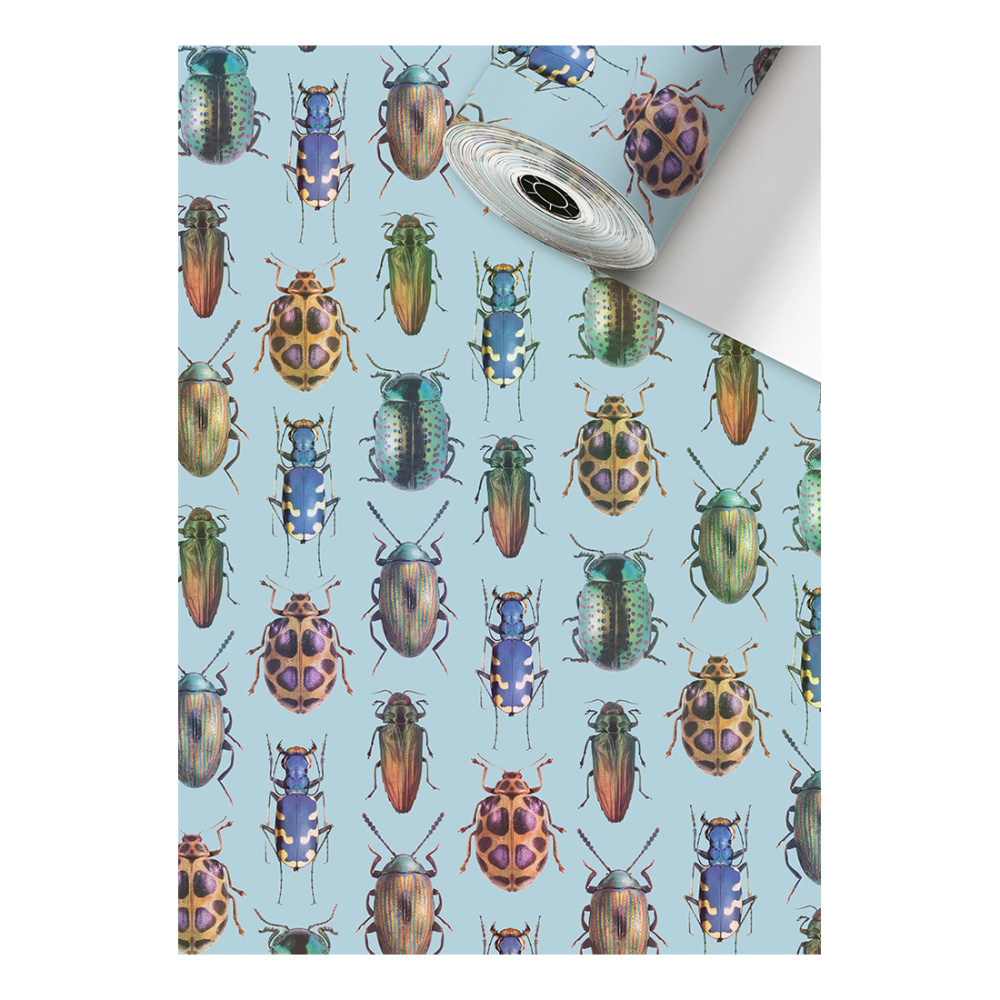 Geschenkpapier-Sécaré Rolle „Mariet“ 0,50x100m blau hell