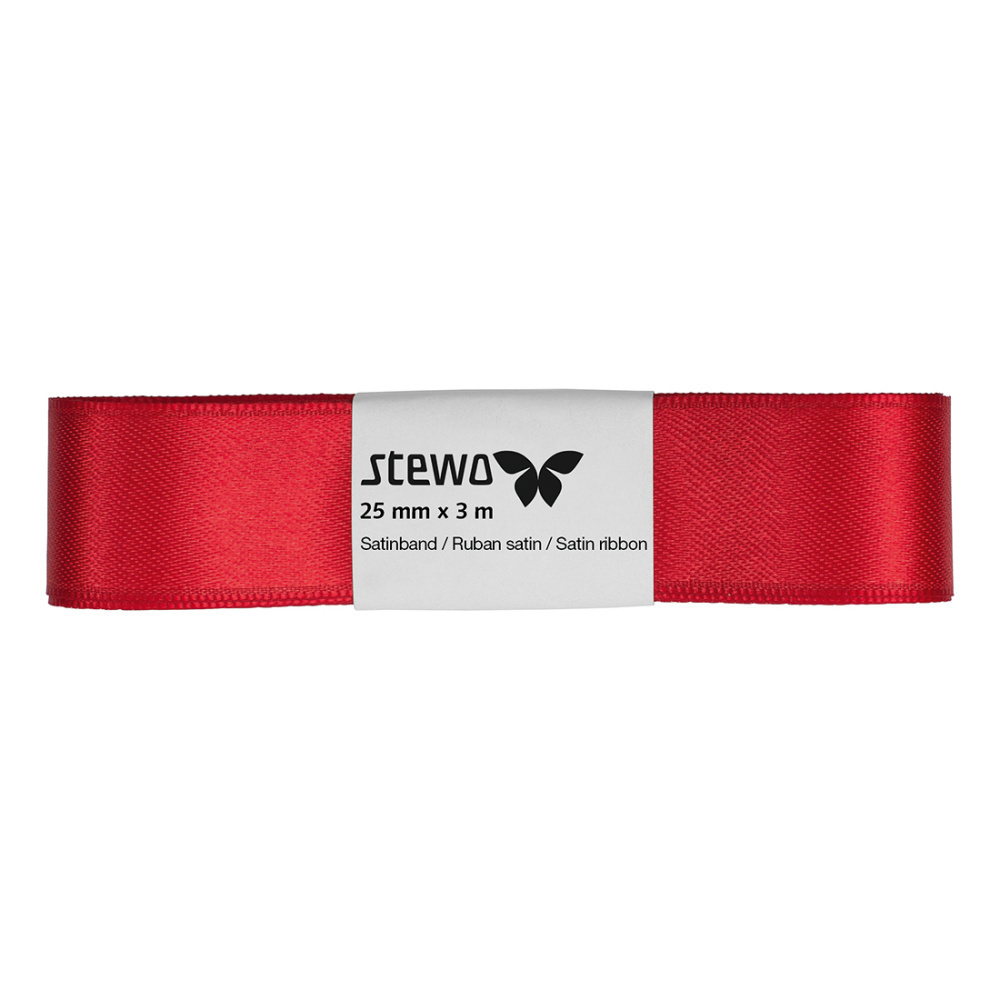 Satin Strängchen 25mmx3m rot