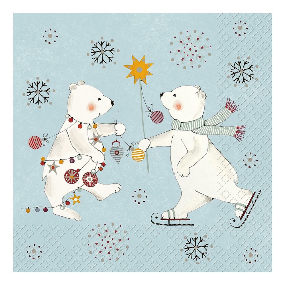 Serviette "Nebi" 33x33cm blau