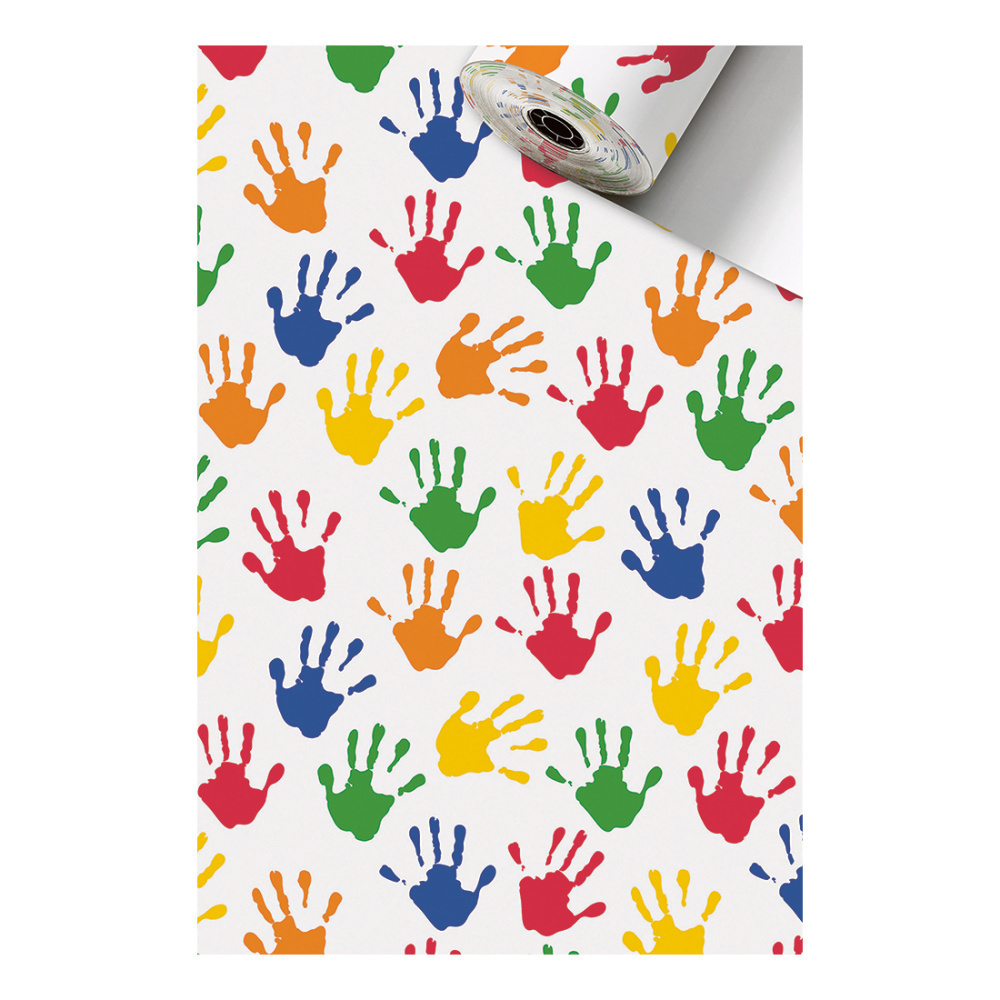 Geschenkpapier-Sécaré Rolle „Hands“ 0,70x250m weiss