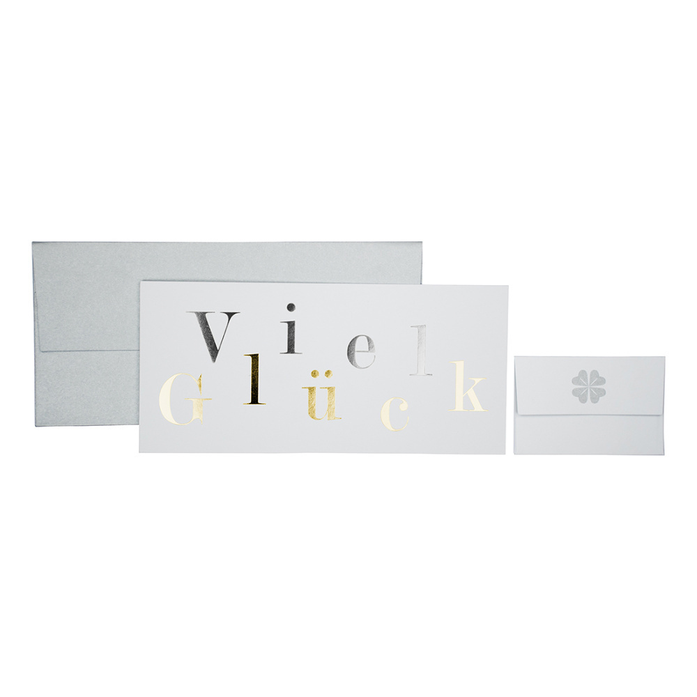 Geldgeschenkkarte „Fayola“ 11x23cm weiss