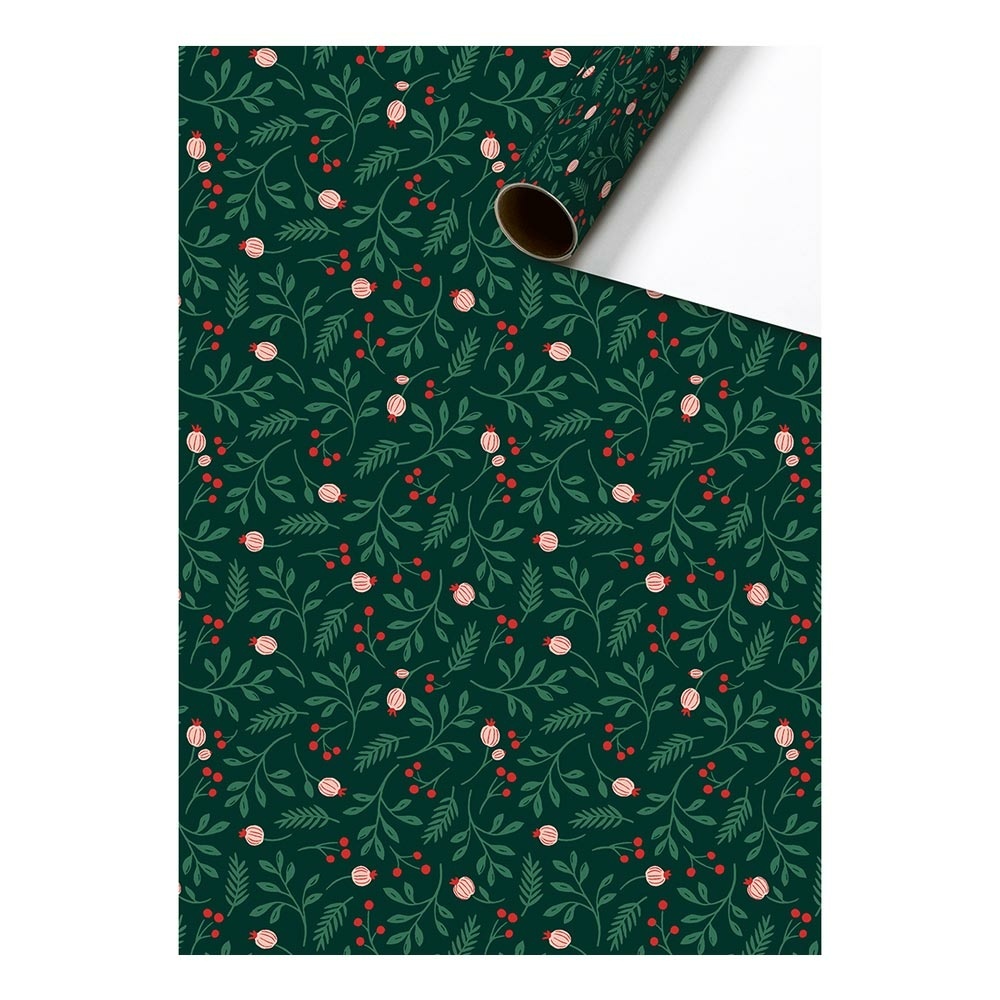 Geschenkpapier „Harriett  “ 70x200cm grün dunkel