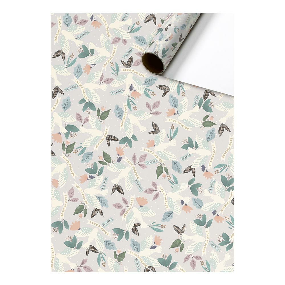 Geschenkpapier „Duva“ 70x200cm grau hell