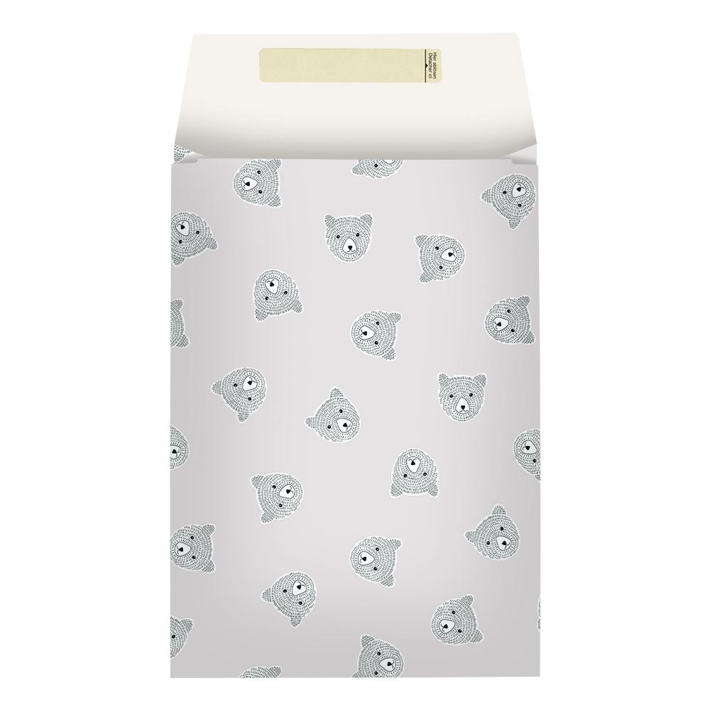 Geschenkbeutel „Rollo“ 17,5x4x25 + 6cm grau hell