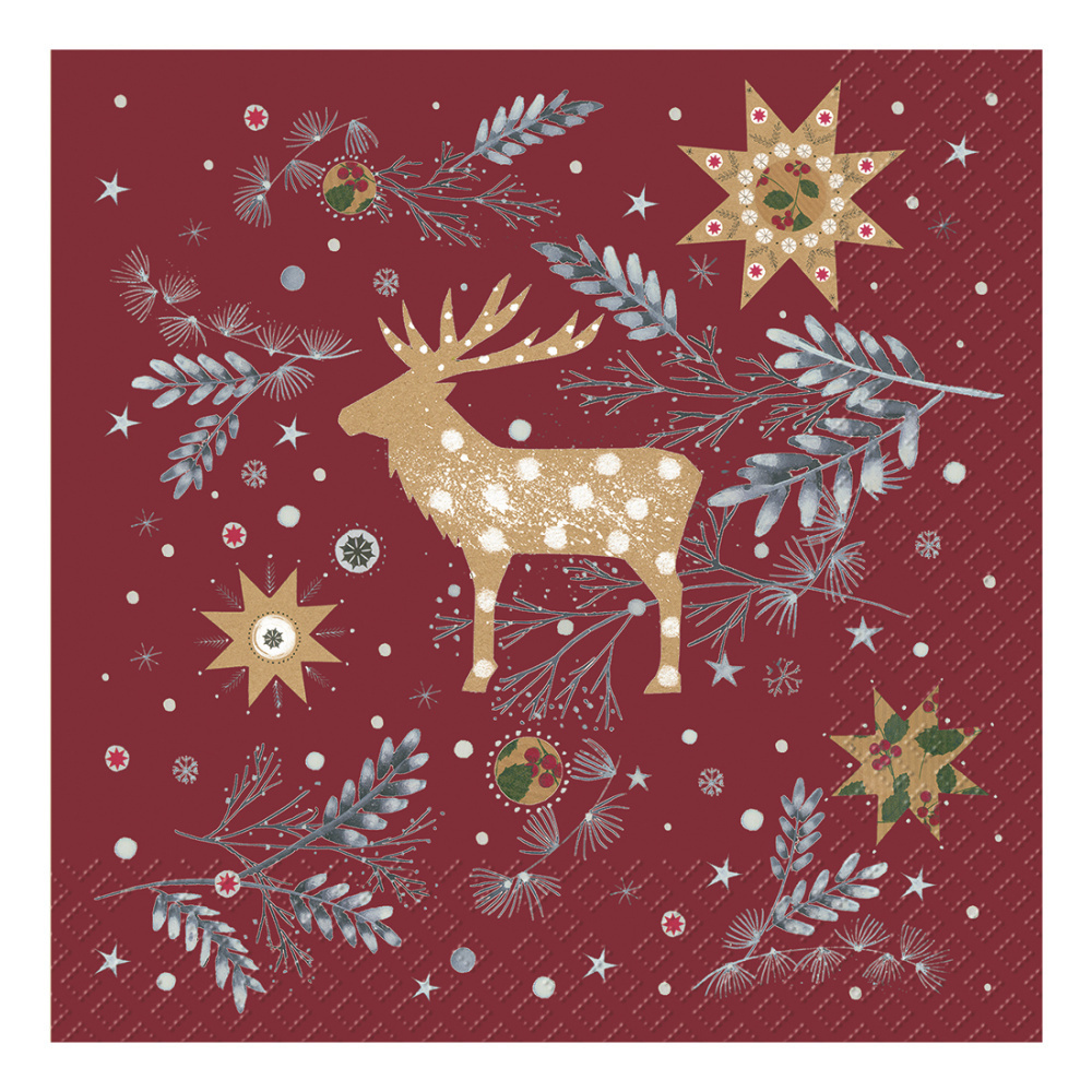 Servietten „Hermann“ 33x33cm rot