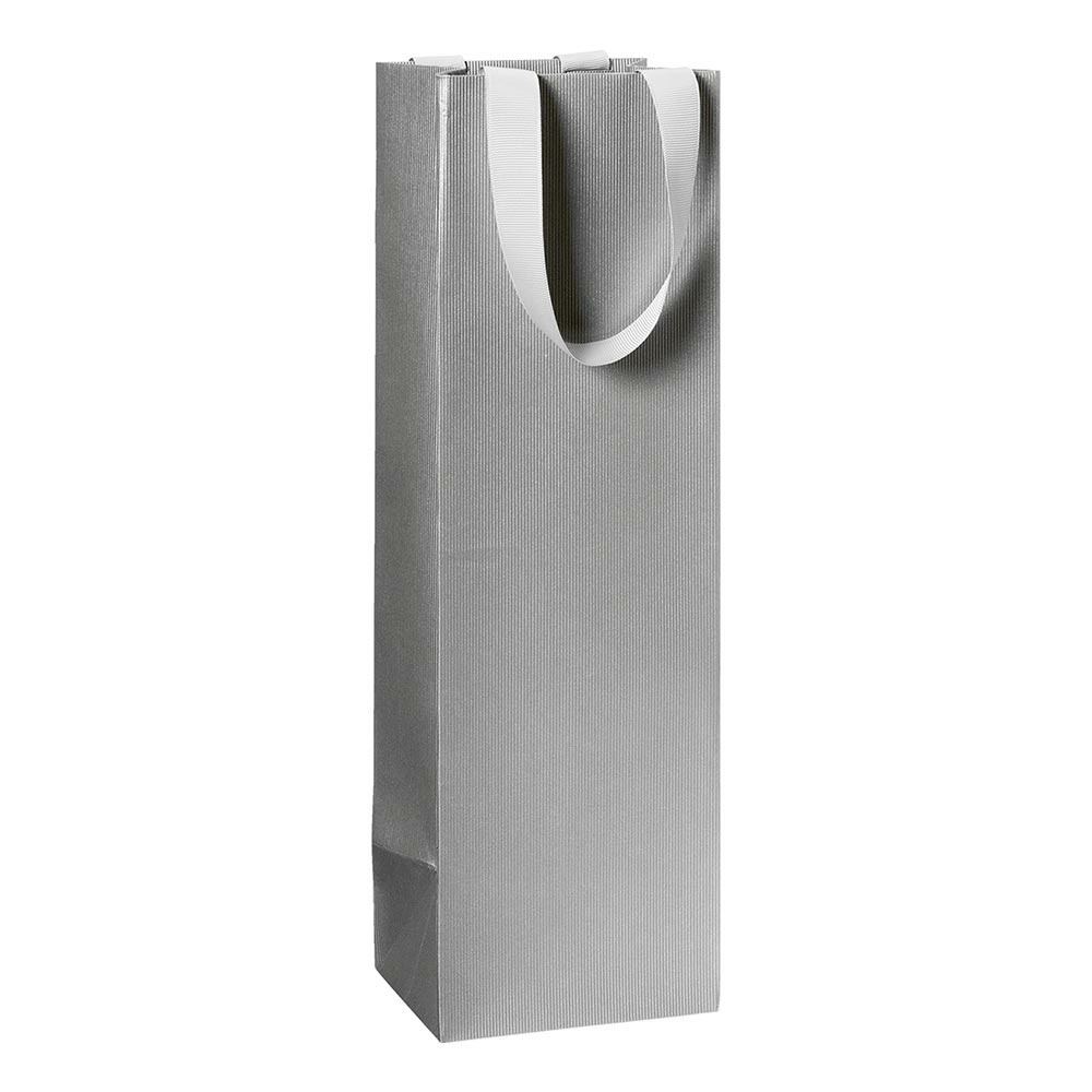 Flaschentasche „One Colour“ 11x10,5x36cm silber