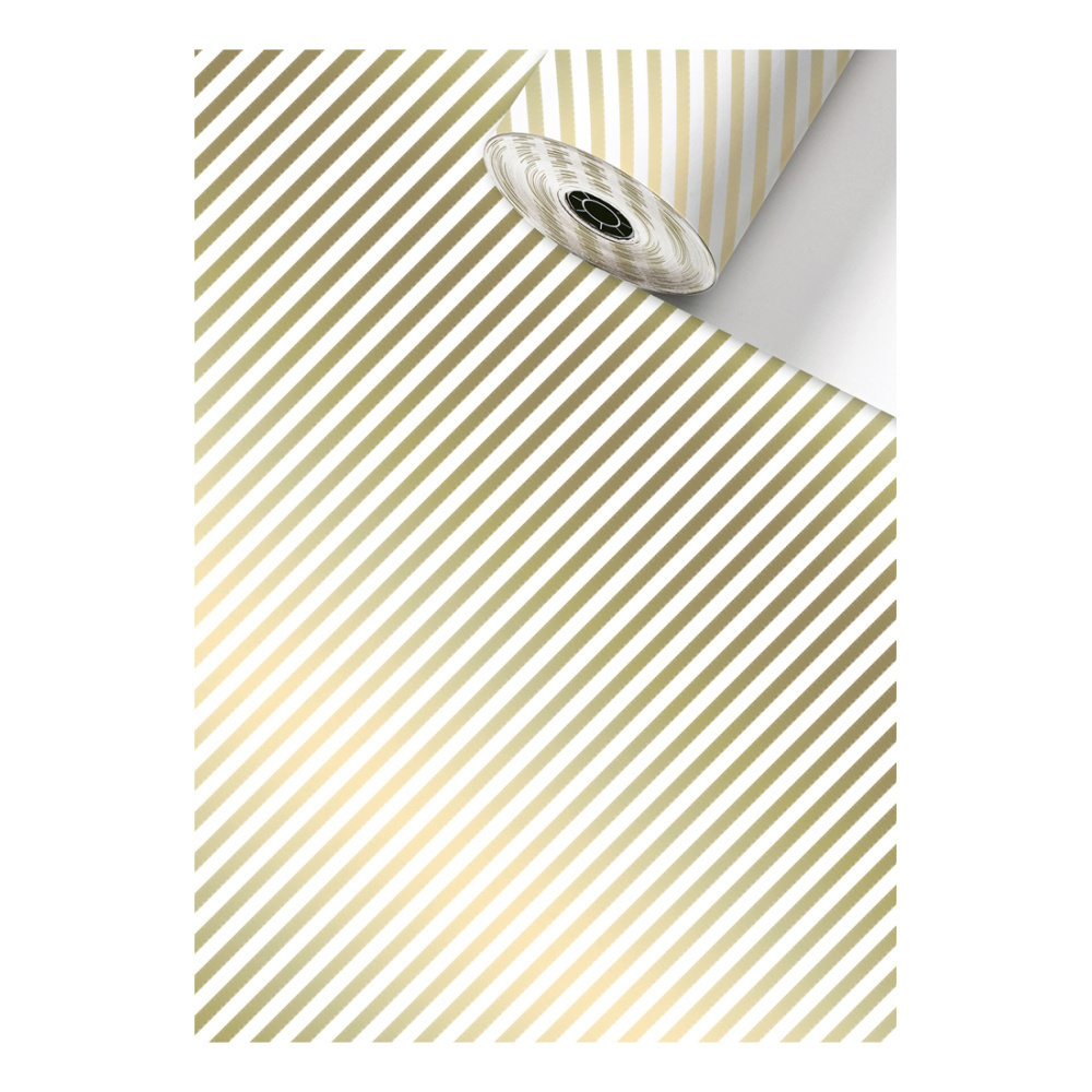 Geschenkpapier-Sécaré Rolle „Stribe“ 0,70x250m gold