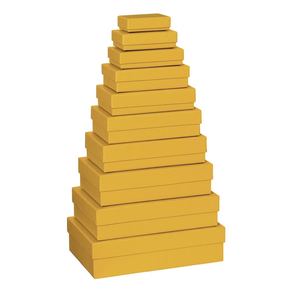 Geschenkboxen 10er Set „One Colour“ orange dunkel 