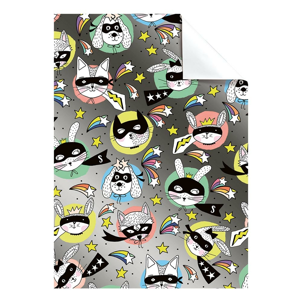 Geschenpapier-Bogen „Piper“ 50x70cm blau