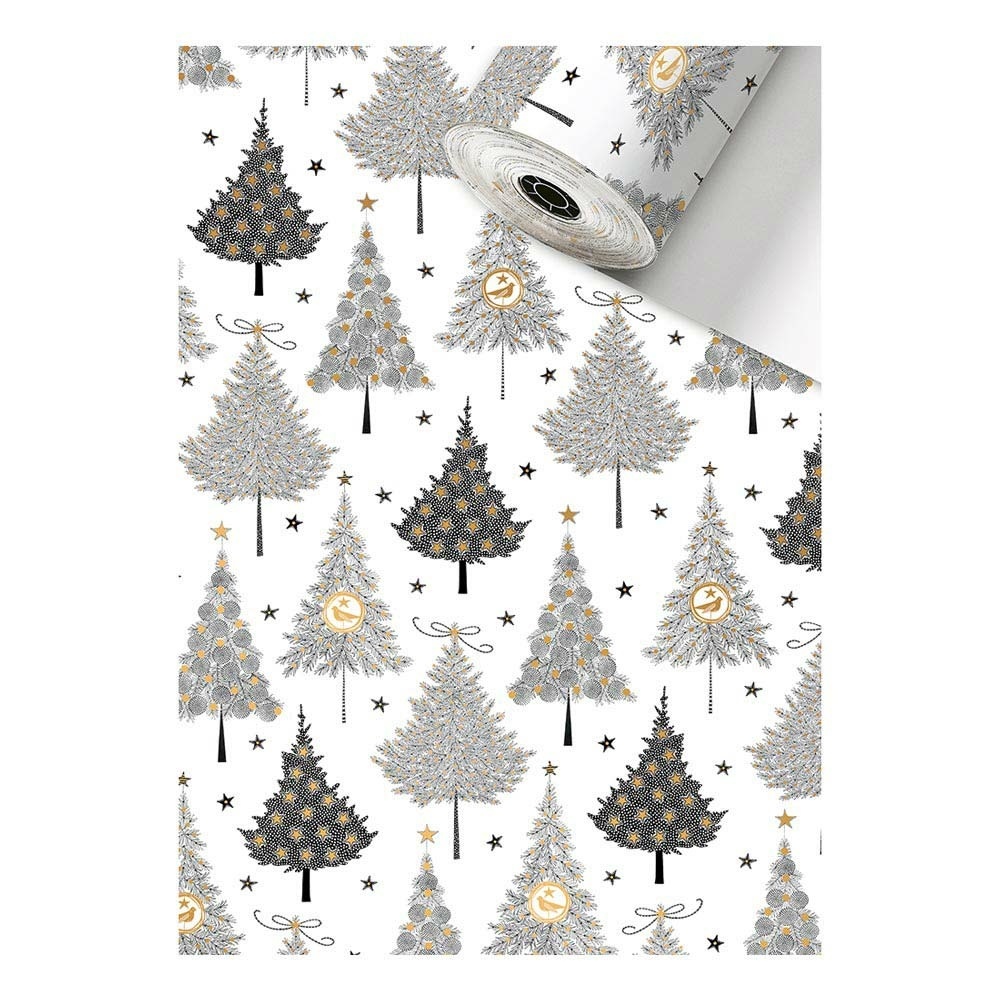 Geschenkpapier-Sécaré Rolle „Natala“ 0,70x250m schwarz